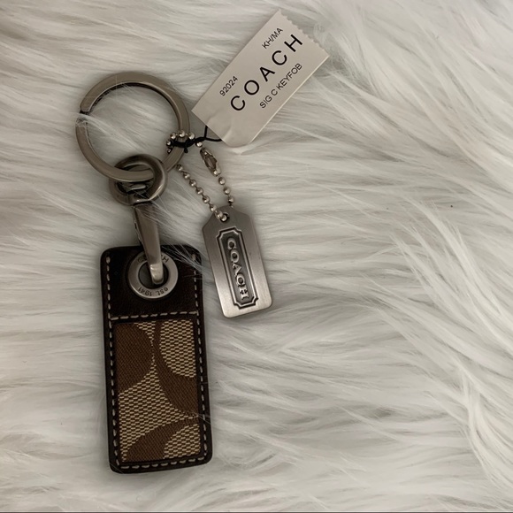 Coach Signature C Keychain - NWT